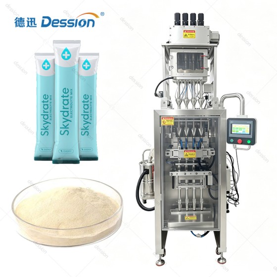 High-Precision Multi-Lane Vertical Form Fill Seal Machine for Pharmaceutical Powders | cGMP-Compliant VFFS with Auger Dosing for Probiotics & Nutraceuticals